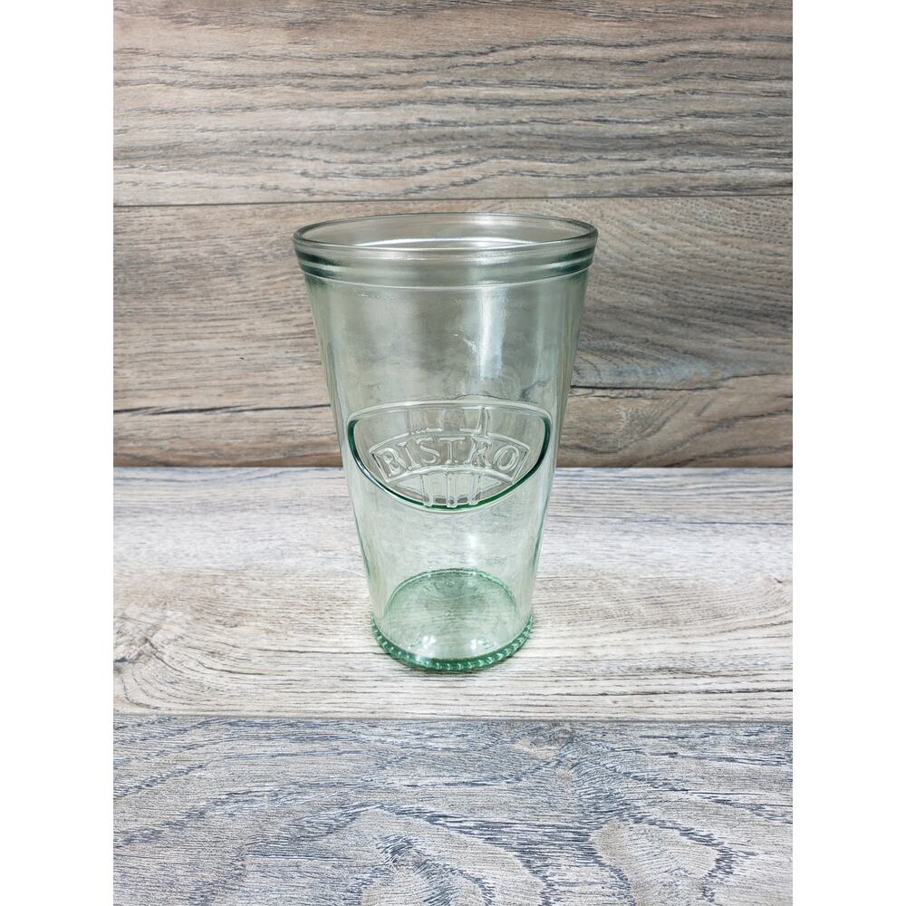 Amici Global Italy Recycled Green Glass Drinking Glass Bistro Fork Spoon Knife